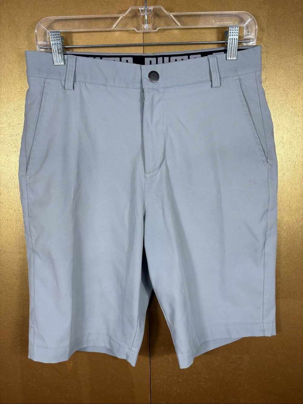 Puma Men's Size Golf Shorts Sport Lifestyle Light Gray Size 30